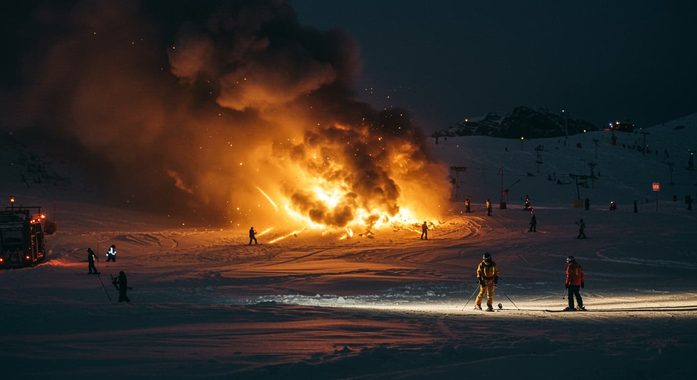 عشرات القتلى ونحو 100 جريح في حريق وانفجار بمنتجع تزلج سويسري