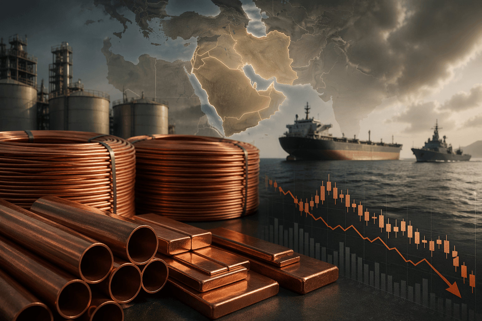 تراجع أسعار النحاس ليصل إلى 13,225.50$ للطن مع ترقب التطورات الجيوسياسية في الشرق الأوسط