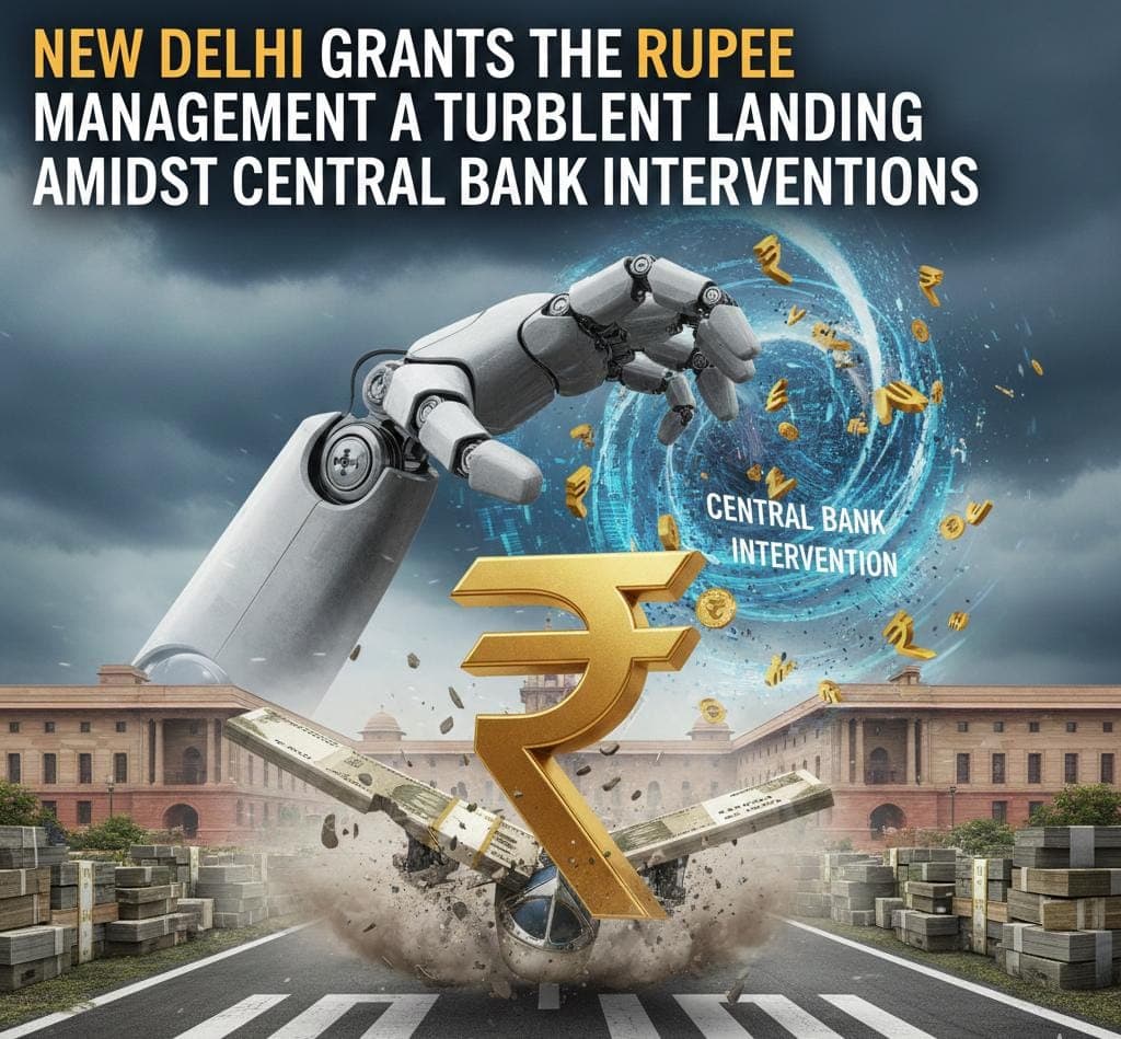 نيودلهي تمنح إدارة الروبية هبوطاً متقلباً وسط تدخلات البنك المركزي