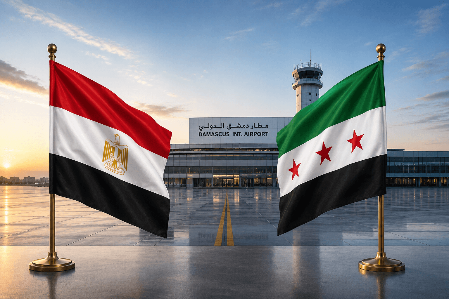 وفد مصري في دمشق لبحث استئناف الرحلات الجوية المباشرة بين البلدين
