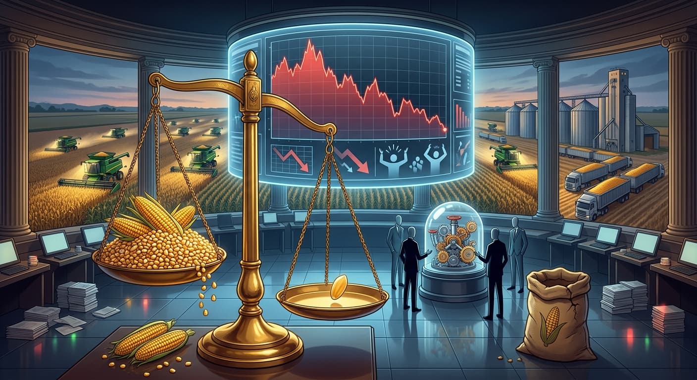 الذرة تهبط للجلسة الخامسة وسط تراجع رهانات صناديق الاستثمار