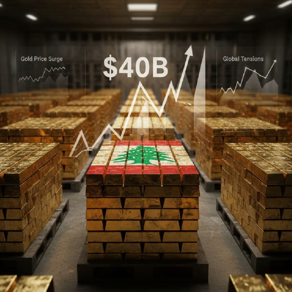  احتياطات الذهب اللبنانية تتجاوز 40 مليار دولار