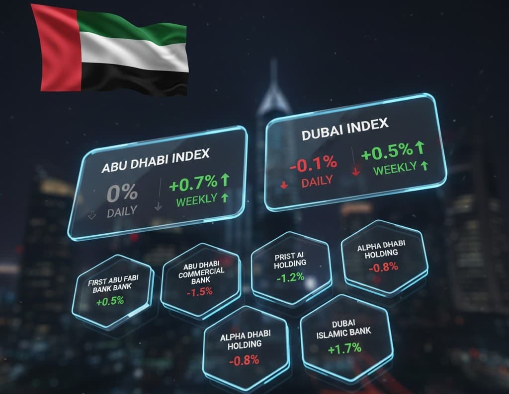 تراجع بورصتي الإمارات مع اقتراب نهاية العام وسط تعاملات محدودة