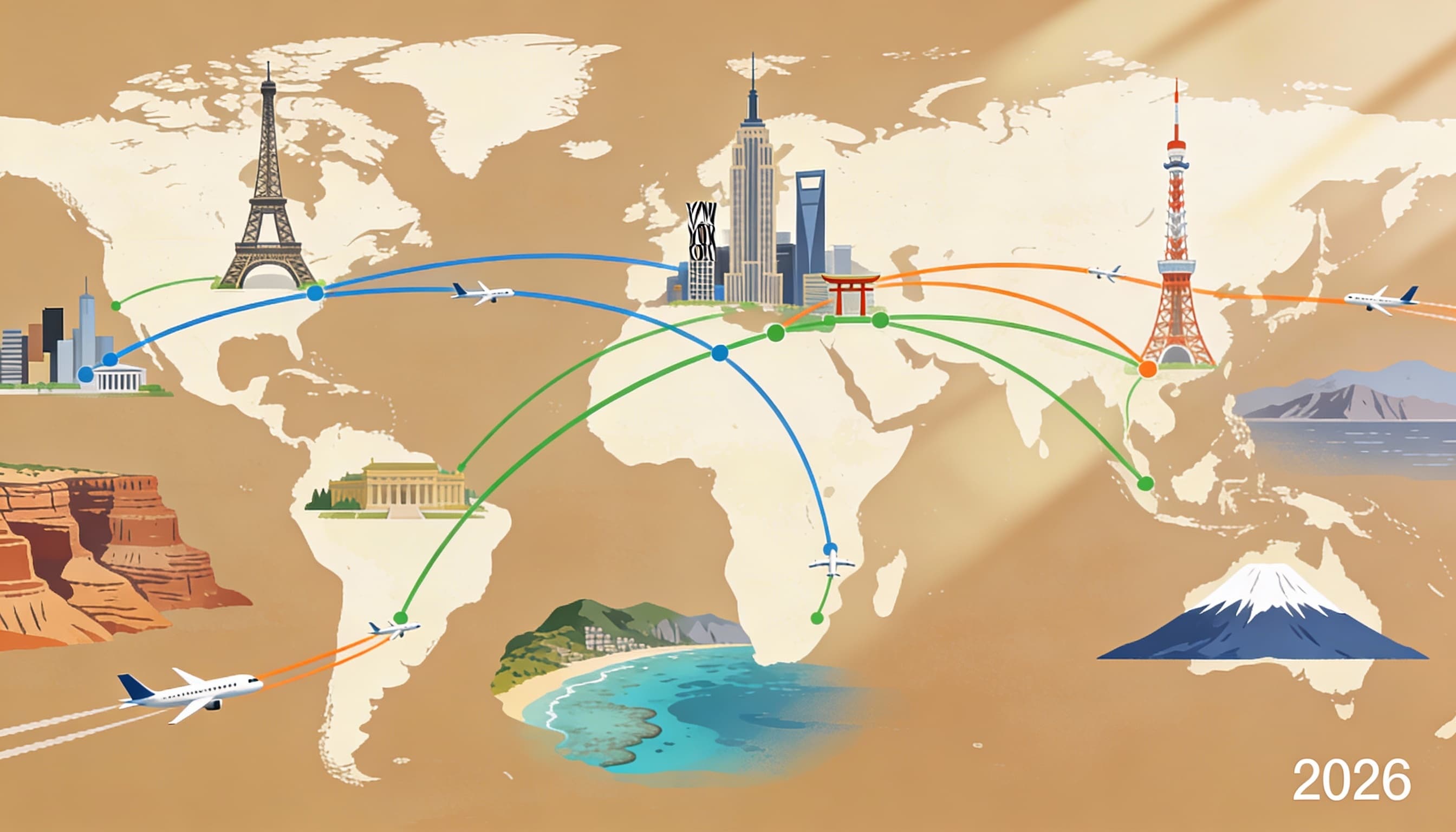 أبرز 10 وجهات سياحية حول العالم في 2026