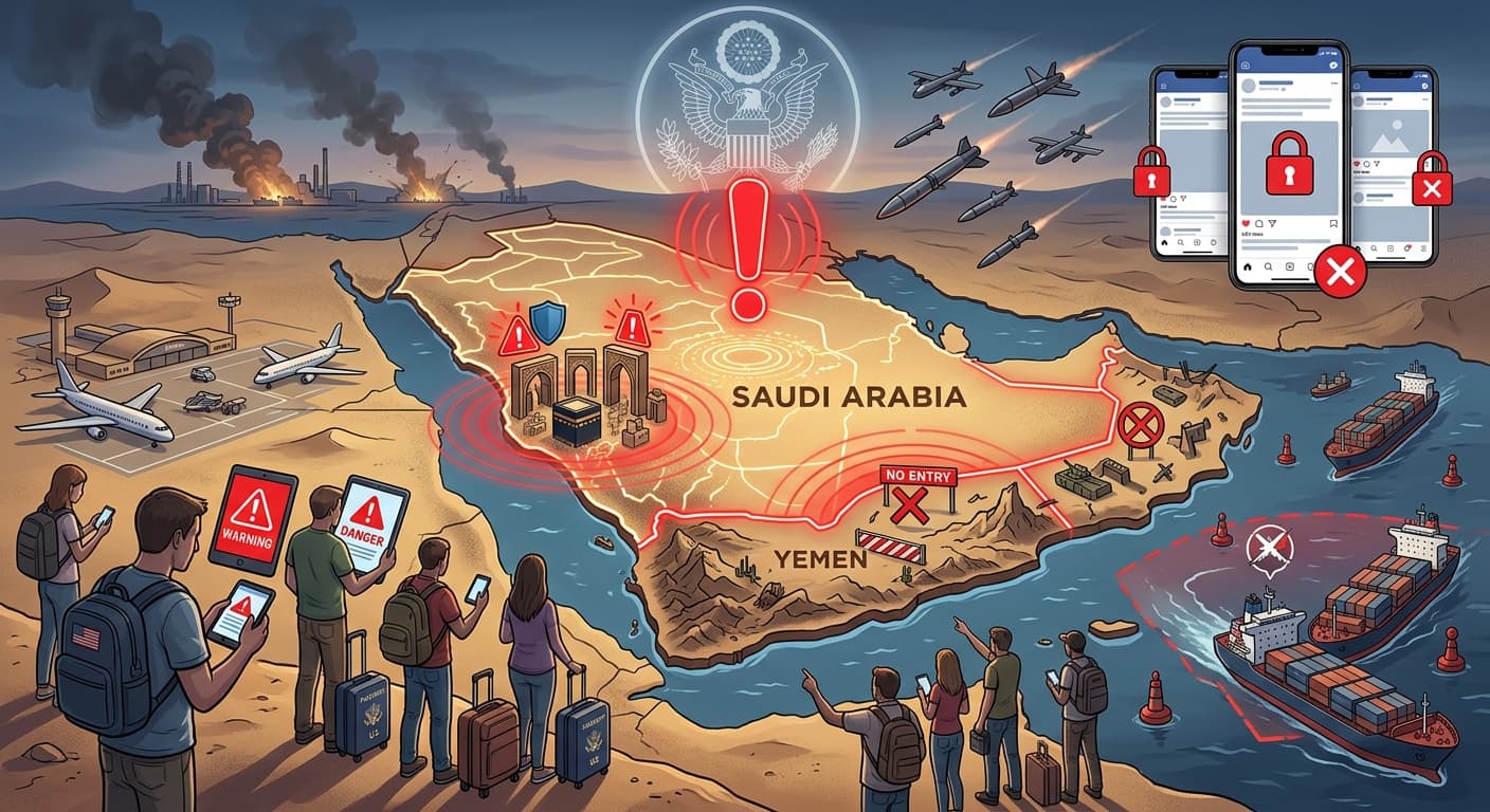 السفارة الأميركية في السعودية تحذر مواطنيها من السفر إلى المملكة