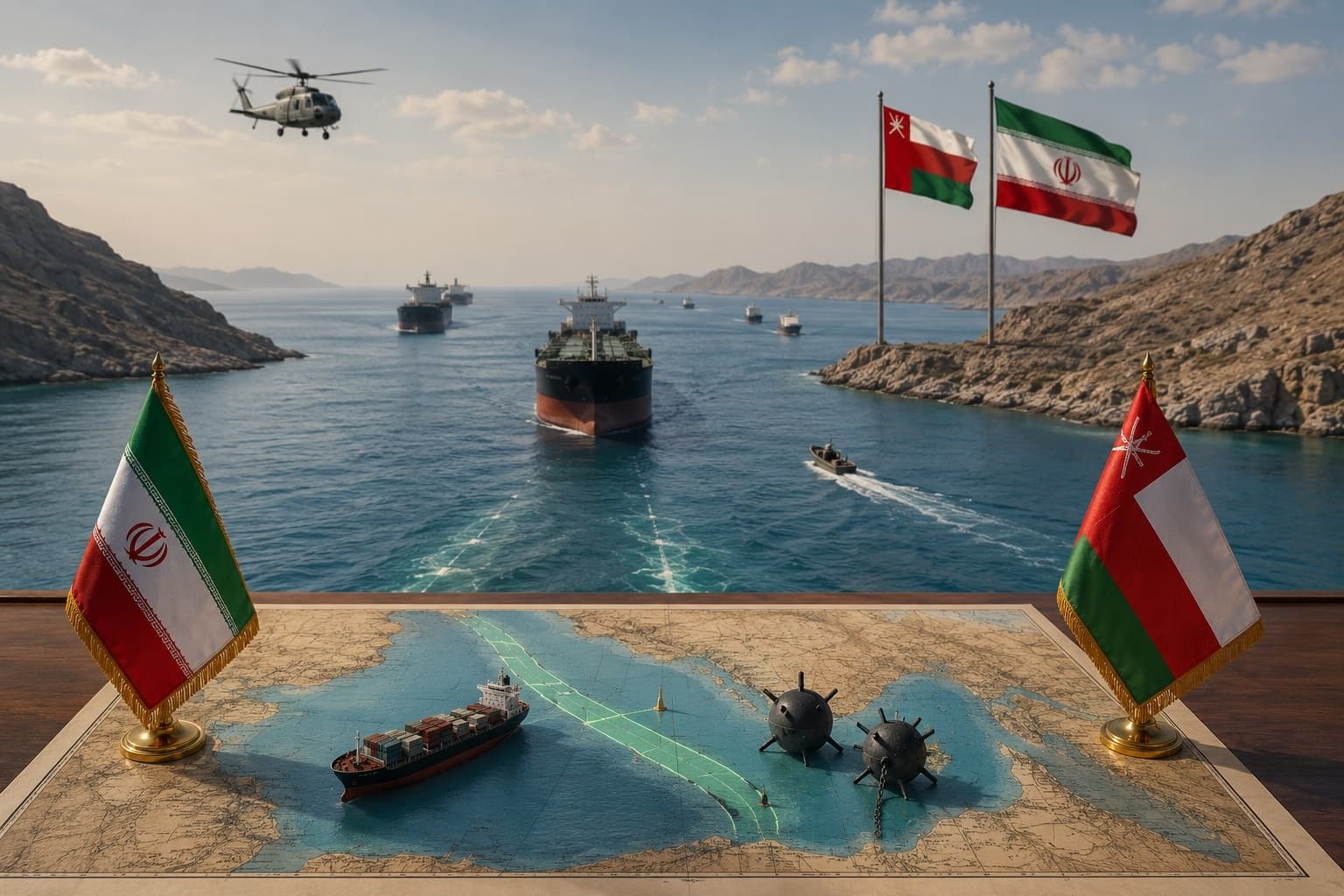 إيران وعُمان تبحثان إنشاء ممر ملاحي مؤقت عبر مضيق هرمز