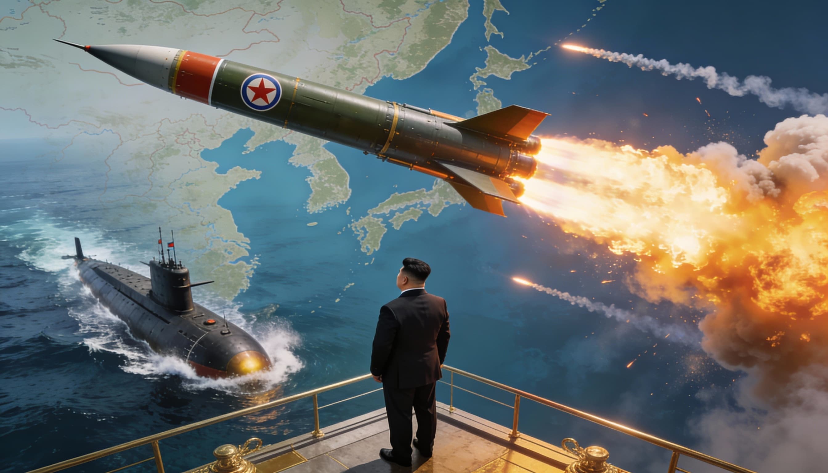 كوريا الشمالية تختبر صاروخًا جديدًا وغواصة نووية وسط تصعيد إقليمي