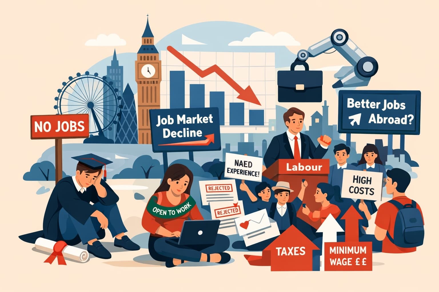 الذكاء الاصطناعي وحزب العمال يرفعان معدلات البطالة في لندن