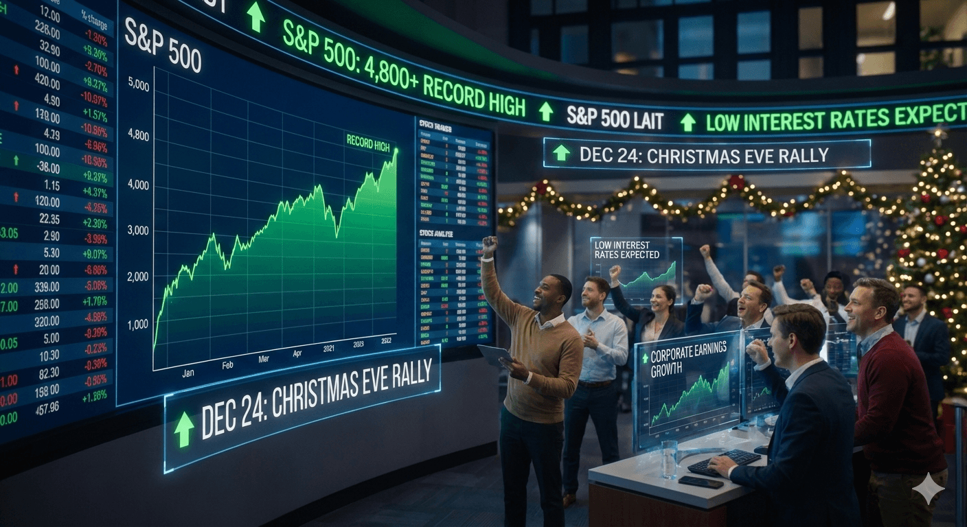 مؤشر S&P 500 يواصل ارتفاعه القياسي قبل عيد الميلاد