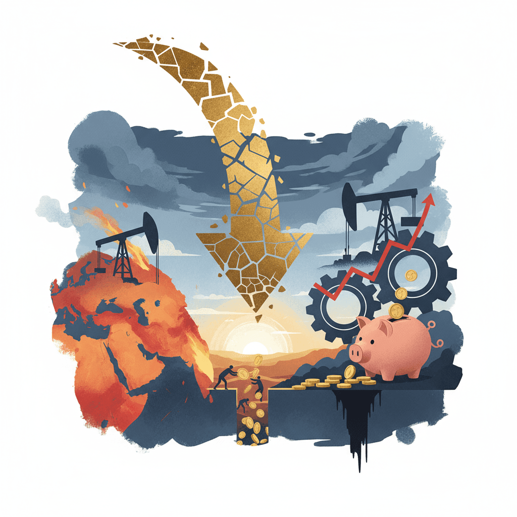 تراجع حاد لأسعار الذهب الإثنين مع تصاعد الحرب ومخاوف التضخم