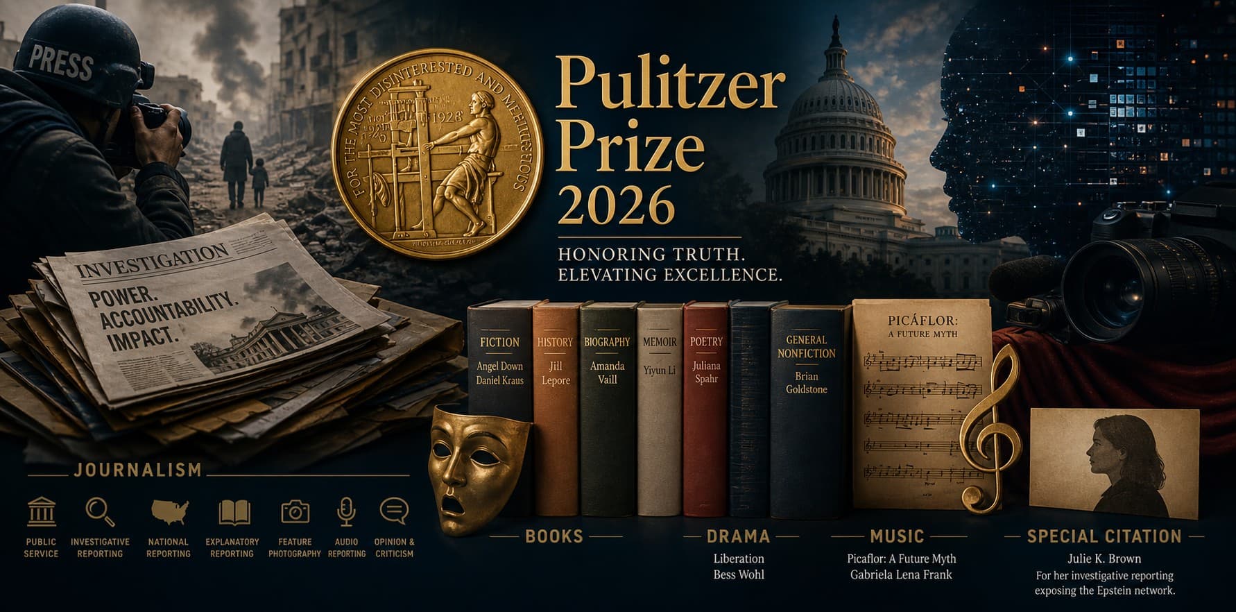 جوائز بوليتزر 2026... قائمة كاملة بالرابحين والفئات