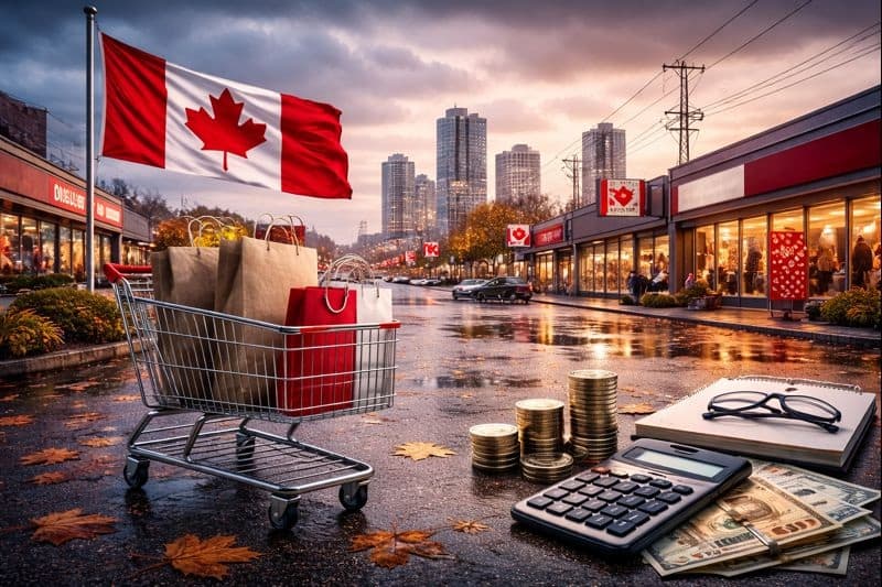 تباطؤ مبيعات التجزئة في كندا وسط ضغوط اقتصادية وتجارية