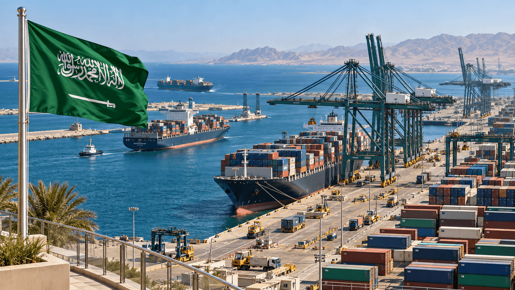 اضطرابات الملاحة تعزّز نشاط الموانئ السعودية وترفع كلفة الشحن