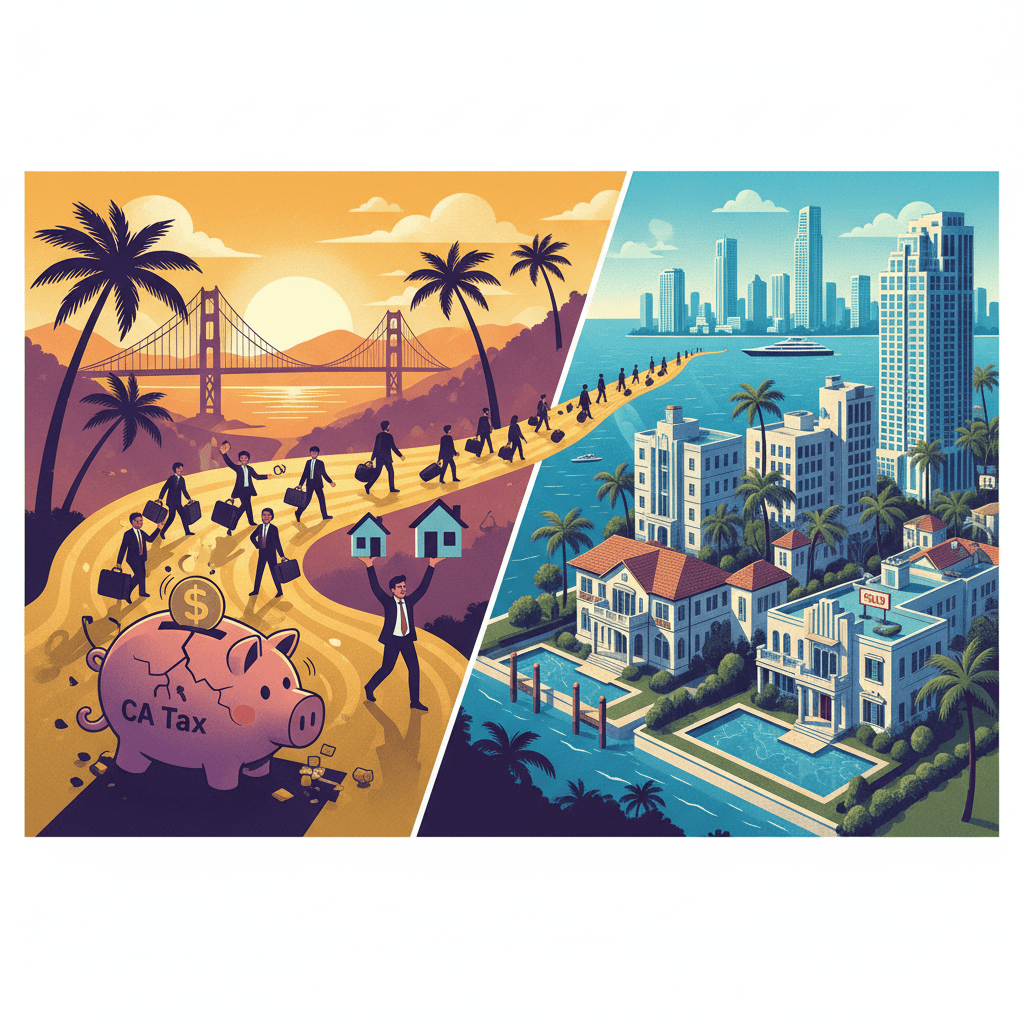 ضريبة الثروة المقترحة في كاليفورنيا تدفع الأثرياء إلى اقتناء القصور في ميامي