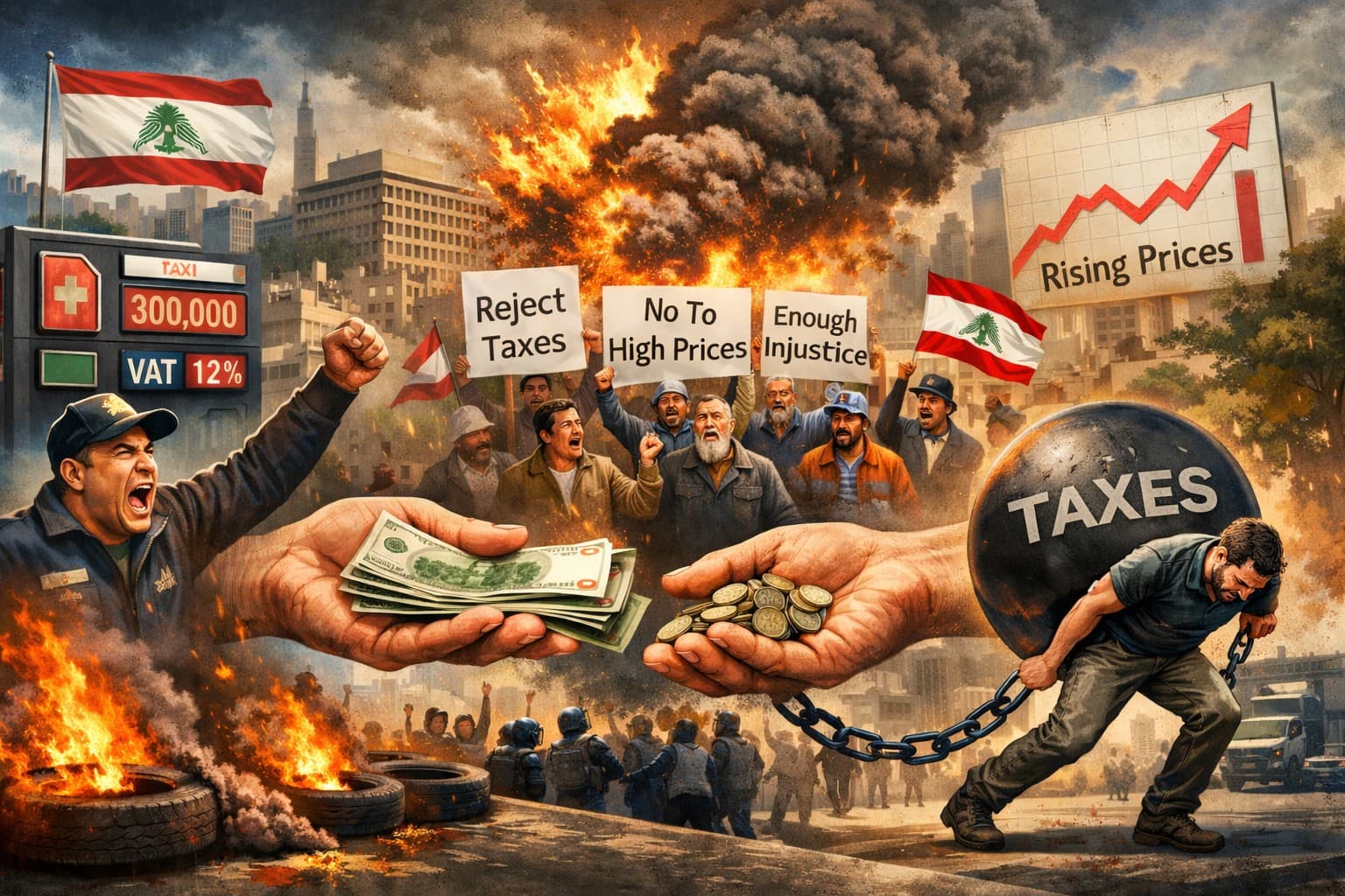 عاصفة ضرائبية تشعل الشارع اللبناني ونقاباته... زيادة تُعطى باليد وتُستعاد بالأخرى وتحذيرات من انفجار اجتماعي وشيك