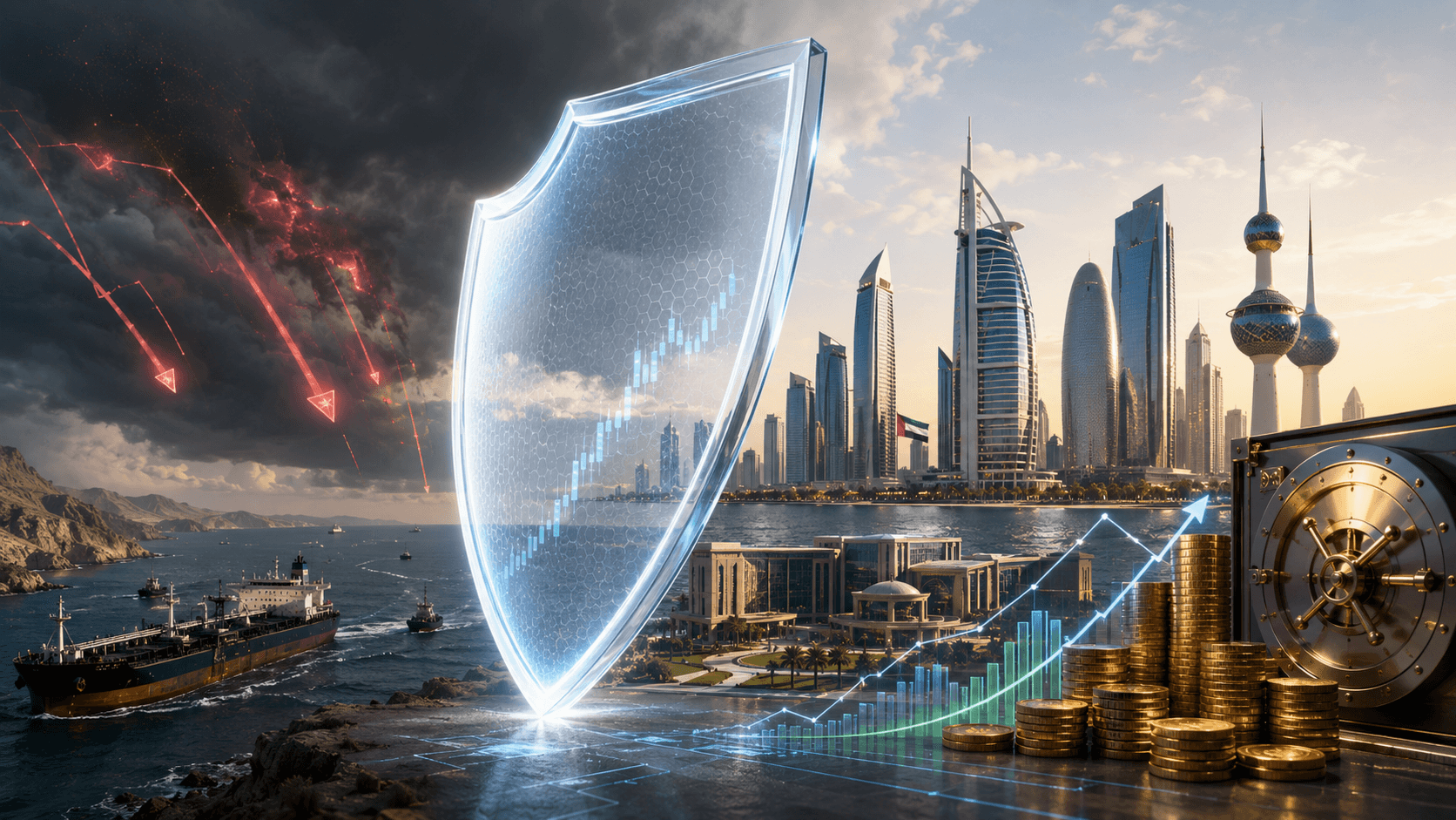 فيتش: الاحتياطات السيادية الخليجية تحدّ من تداعيات أزمة هرمز