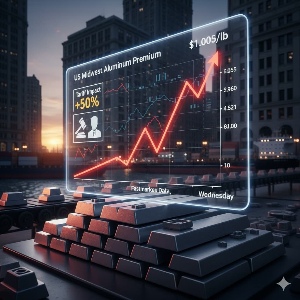 العلاوة على الألمنيوم تتجاوز دولاراً في الولايات المتحدة