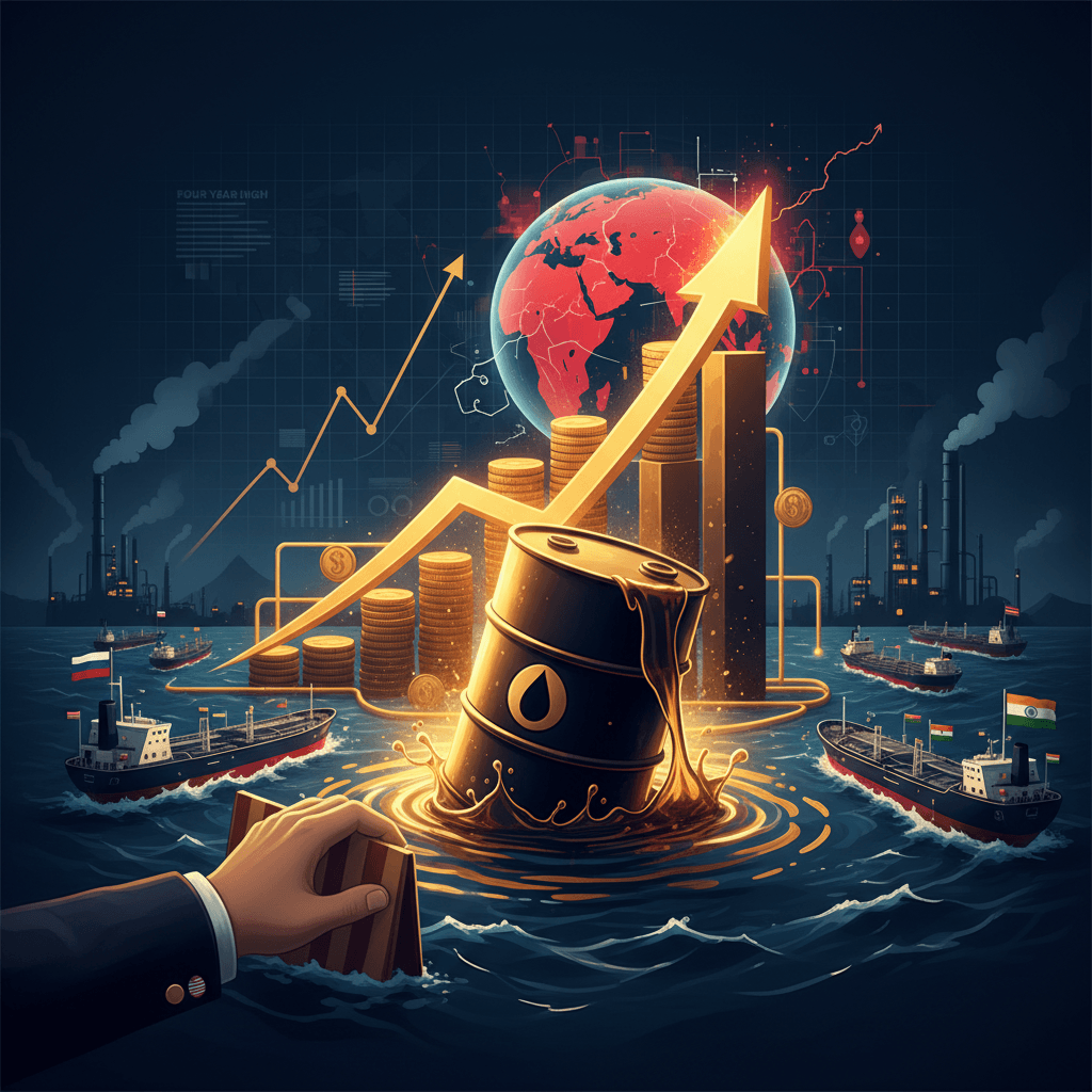 ارتفاع قياسي لإيرادات النفط الروسية وسط توترات جيوسياسية