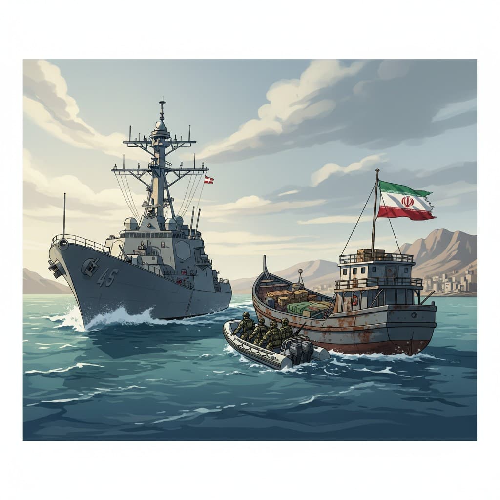 البحرية الأميركية تعترض سفينة إيرانية وسط تصاعد التوترات الإقليمية