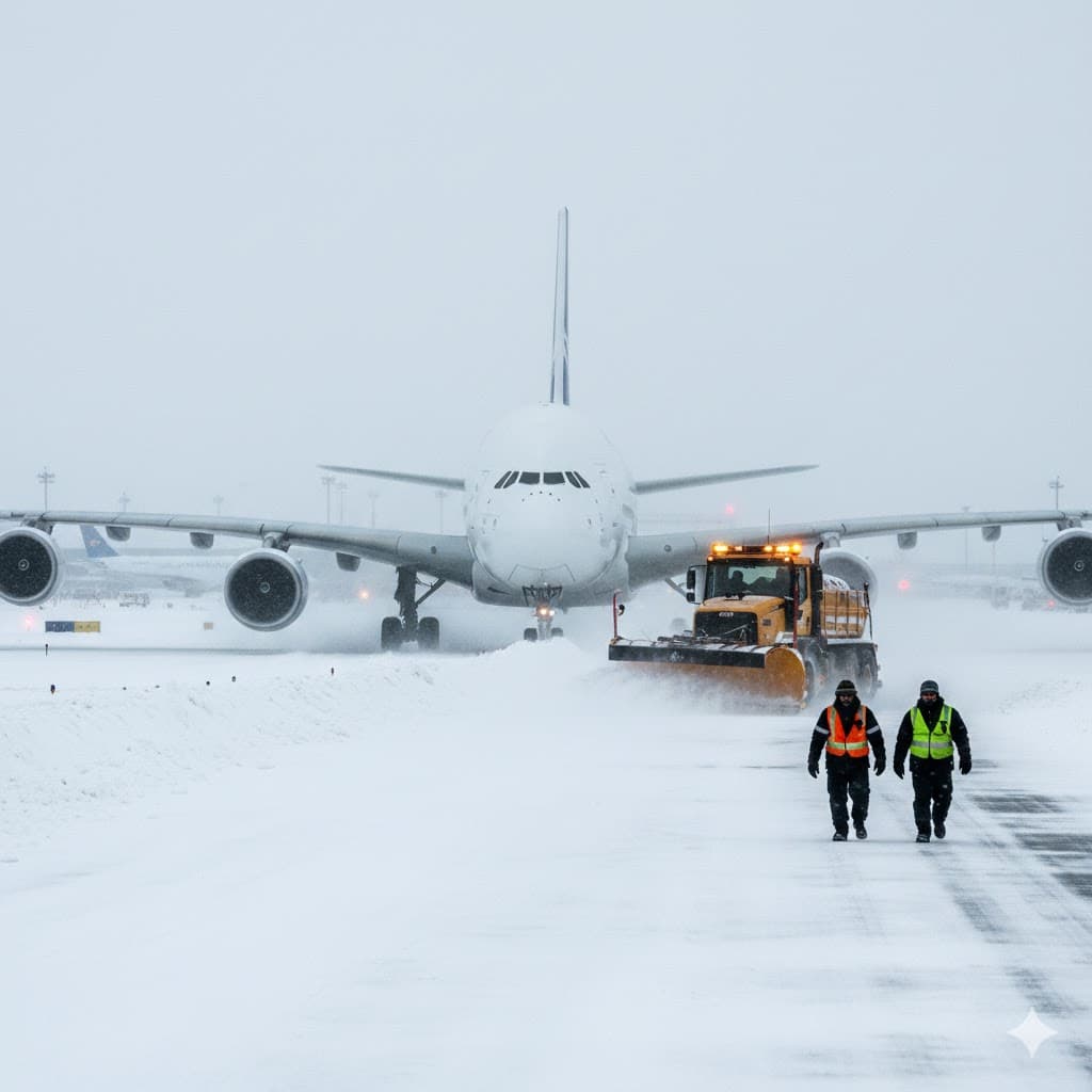 عاصفة شتوية تعطل حركة الرحلات الجوية في الولايات المتحدة خلال موسم العطلات