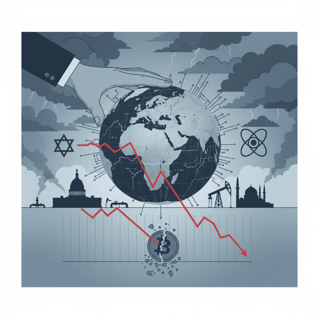 تصاعد التوترات الجيوسياسية يهز أسواق العملات المشفرة ويهوي ببيتكوين
