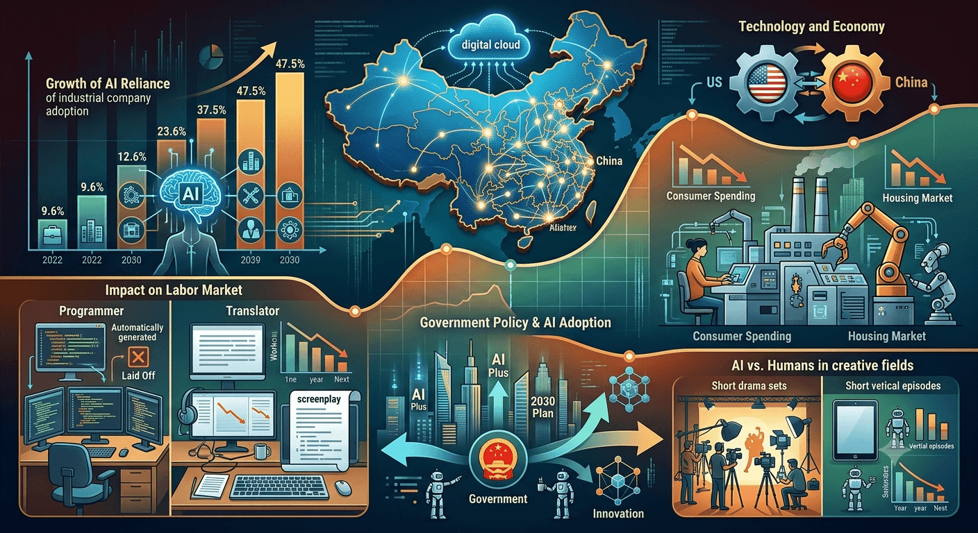 الذكاء الاصطناعي يهدد وظائف الصينيين ويعيد تشكيل سوق العمل