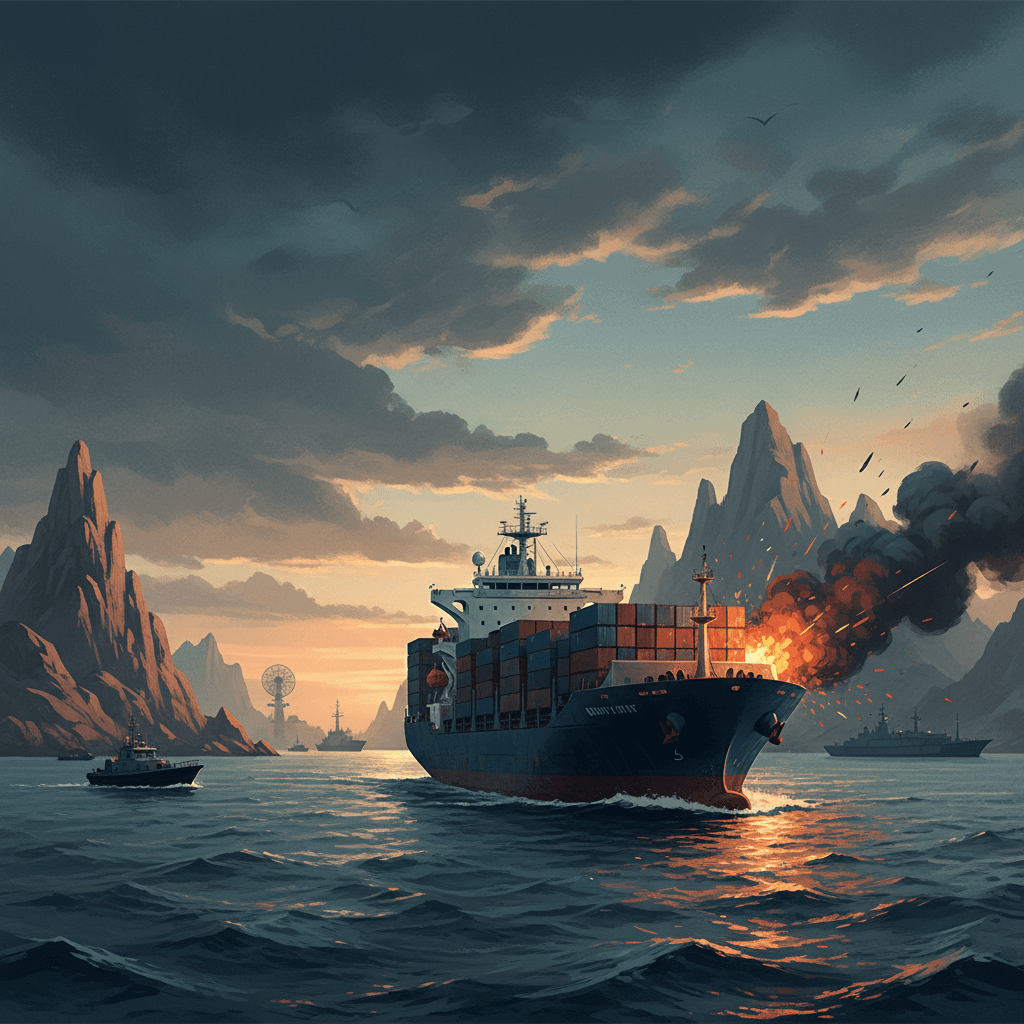 تصاعد التوتر في مضيق هرمز باستهداف سفينة شحن يؤجج مخاوف الملاحة