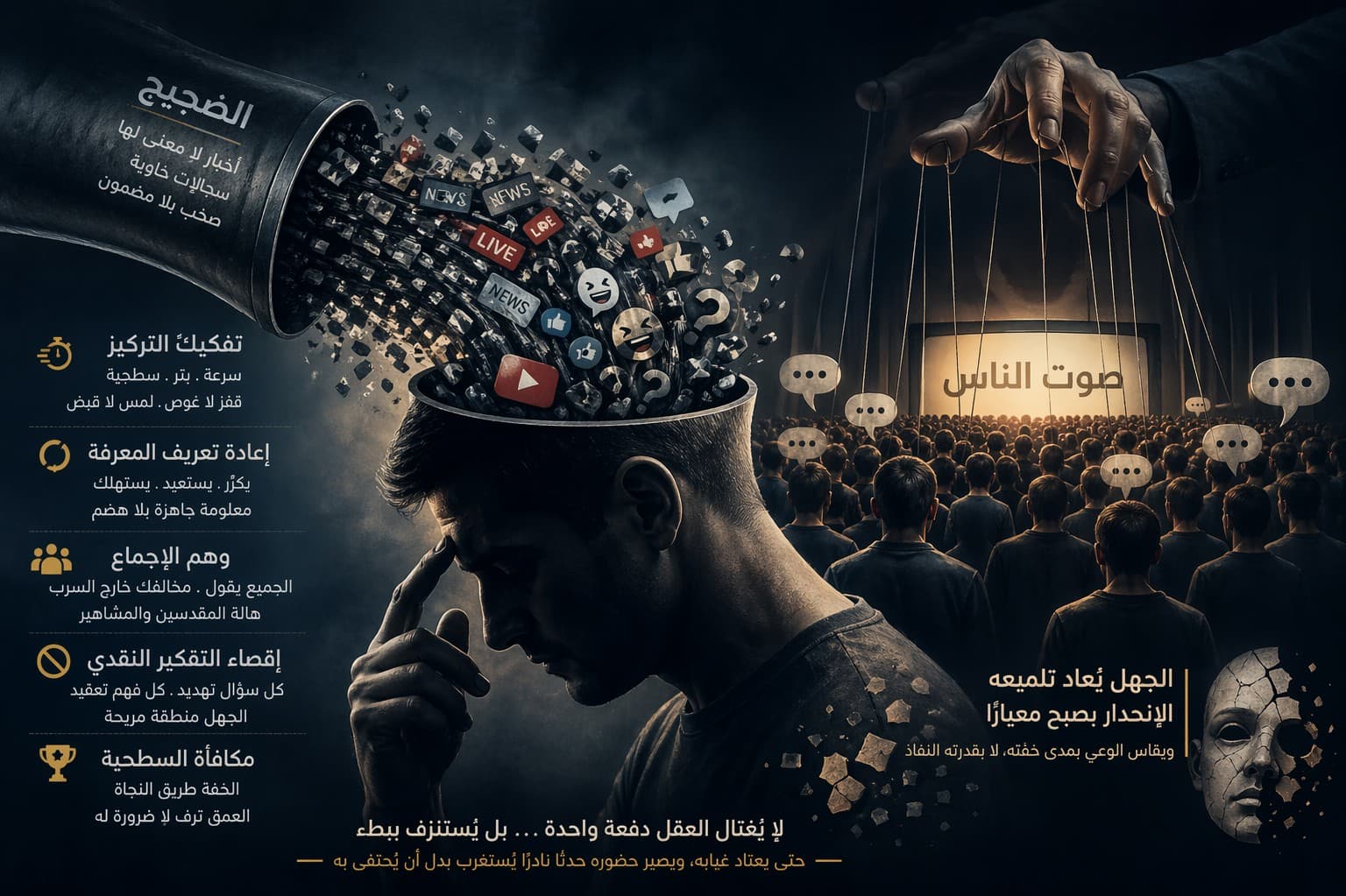 صناعة القطيع وهندسة الغباء... كيف يُعطّل الوعي والعقل (سلسلة "من هنا... وهناك" بقلم وليد حسين الخطيب)