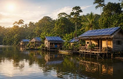 الألواح الشمسية والبطاريات تغيّر حياة مجتمعات الأمازون في البرازيل