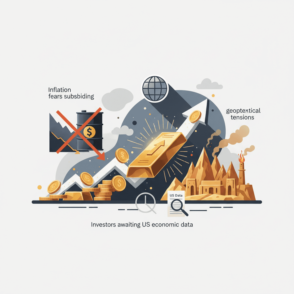الذهب يرتفع الأربعاء مع ترقب بيانات التضخم واستمرار الحرب