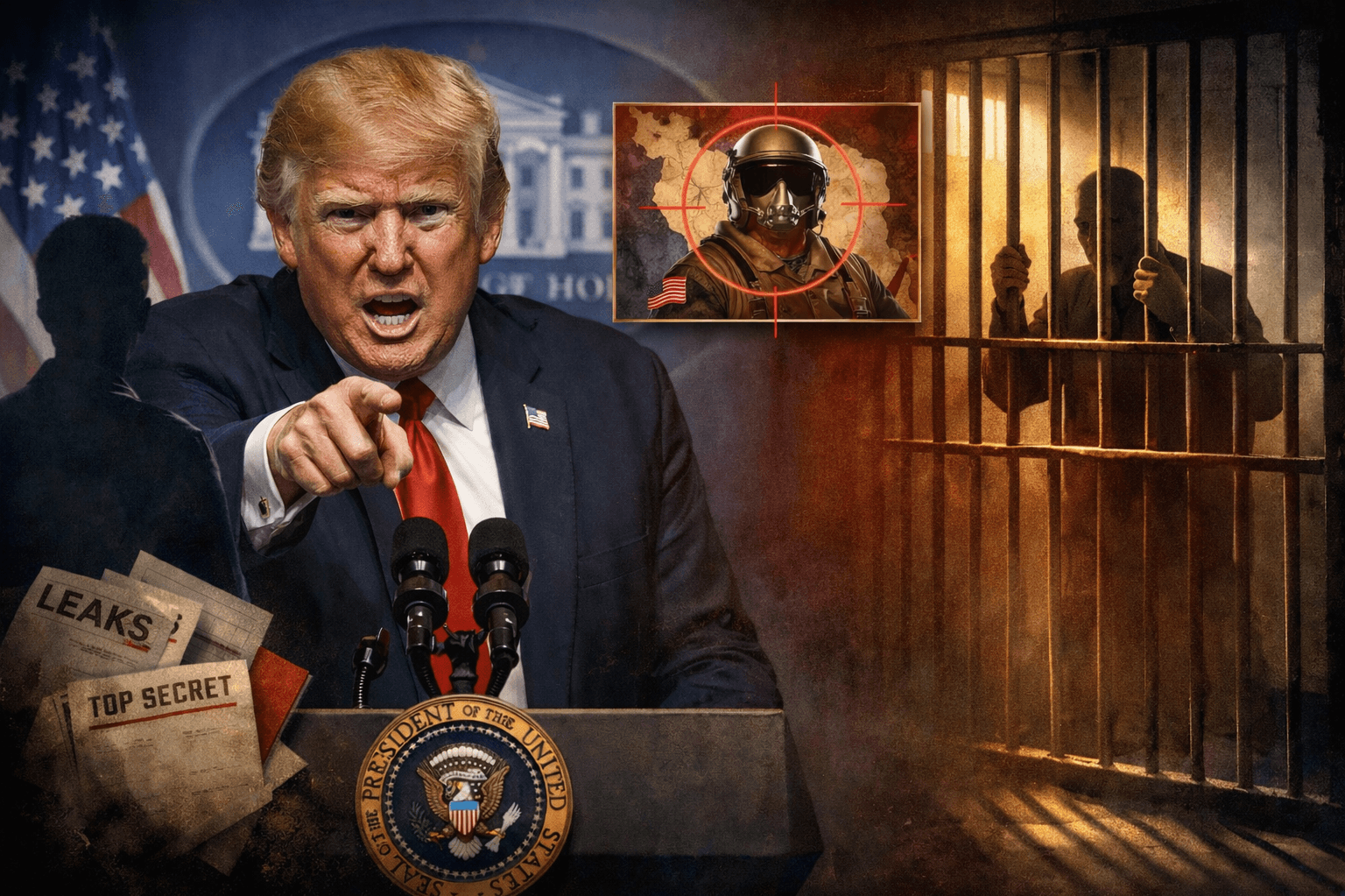 ترامب يهدد بسجن مؤسسة إعلامية لكشفها معلومات عن طيار مفقود في إيران: صراع بين الأمن القومي وحرية الصحافة