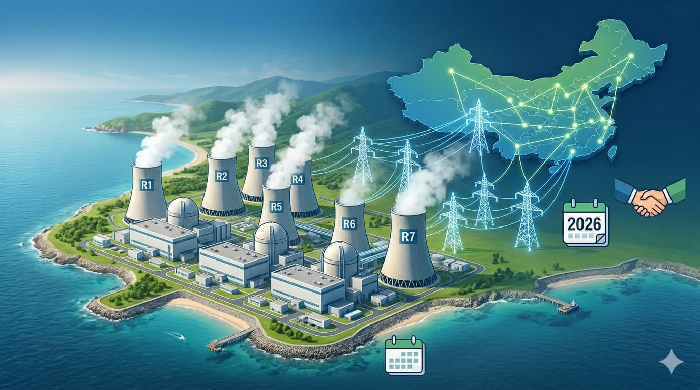 سبعة مفاعلات نووية تدخل الخدمة في الصين في العام 2026 مع توسّع قياسي في القدرة الإنتاجية