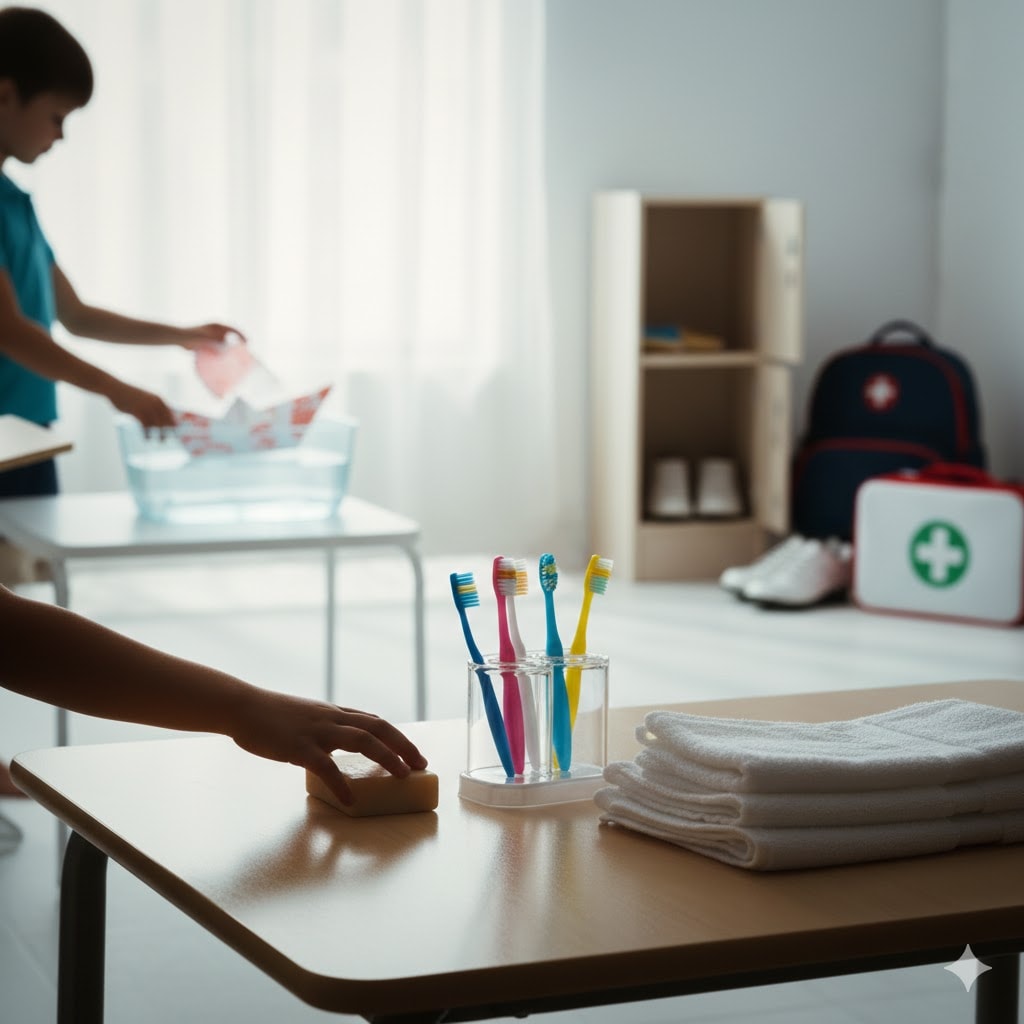 حماية الطلاب من الأمراض المعدية (ai)