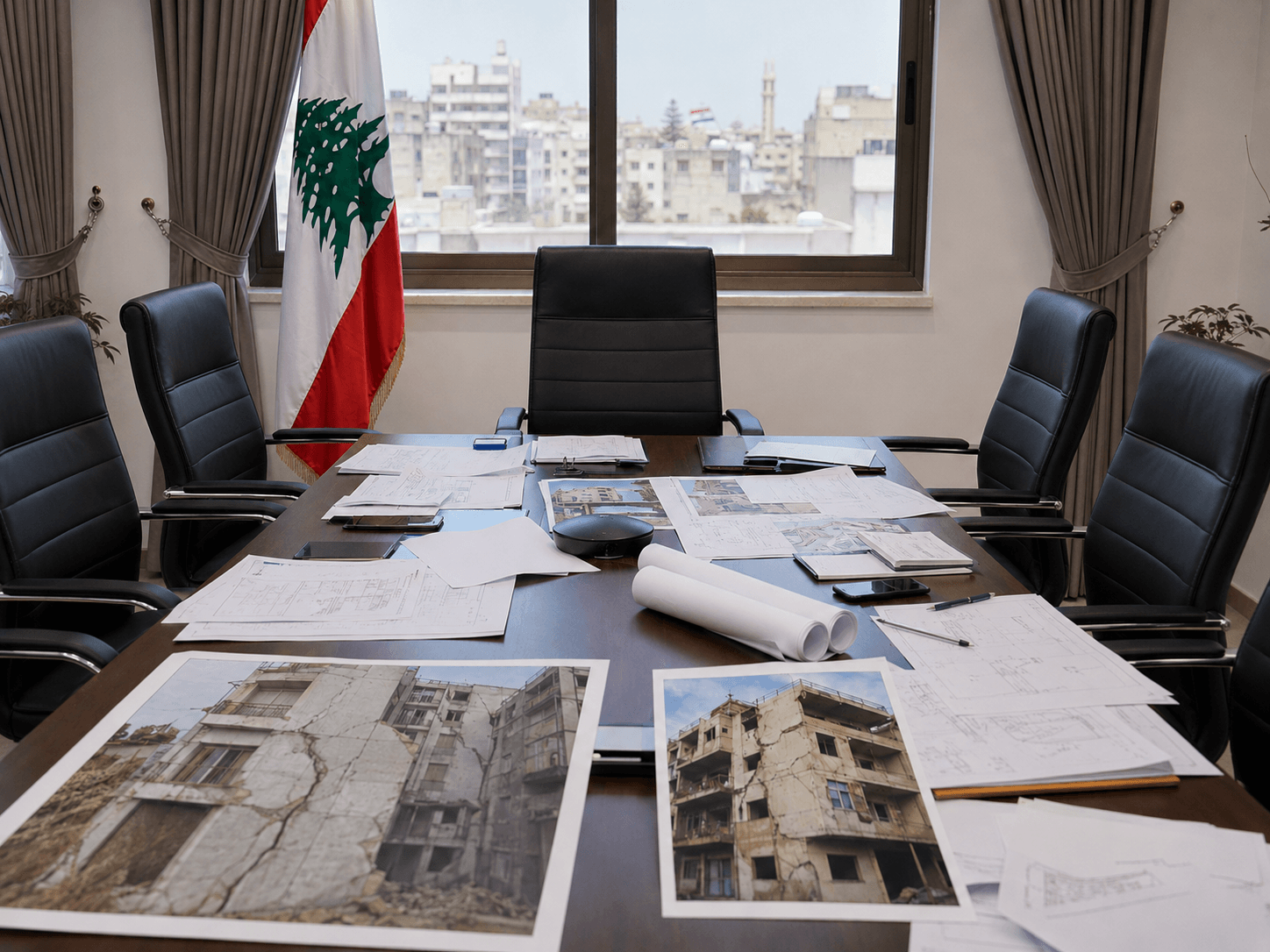 لجنة متابعة الأبنية المتصدعة تبحث تسريع معالجة المباني المهددة في طرابلس 