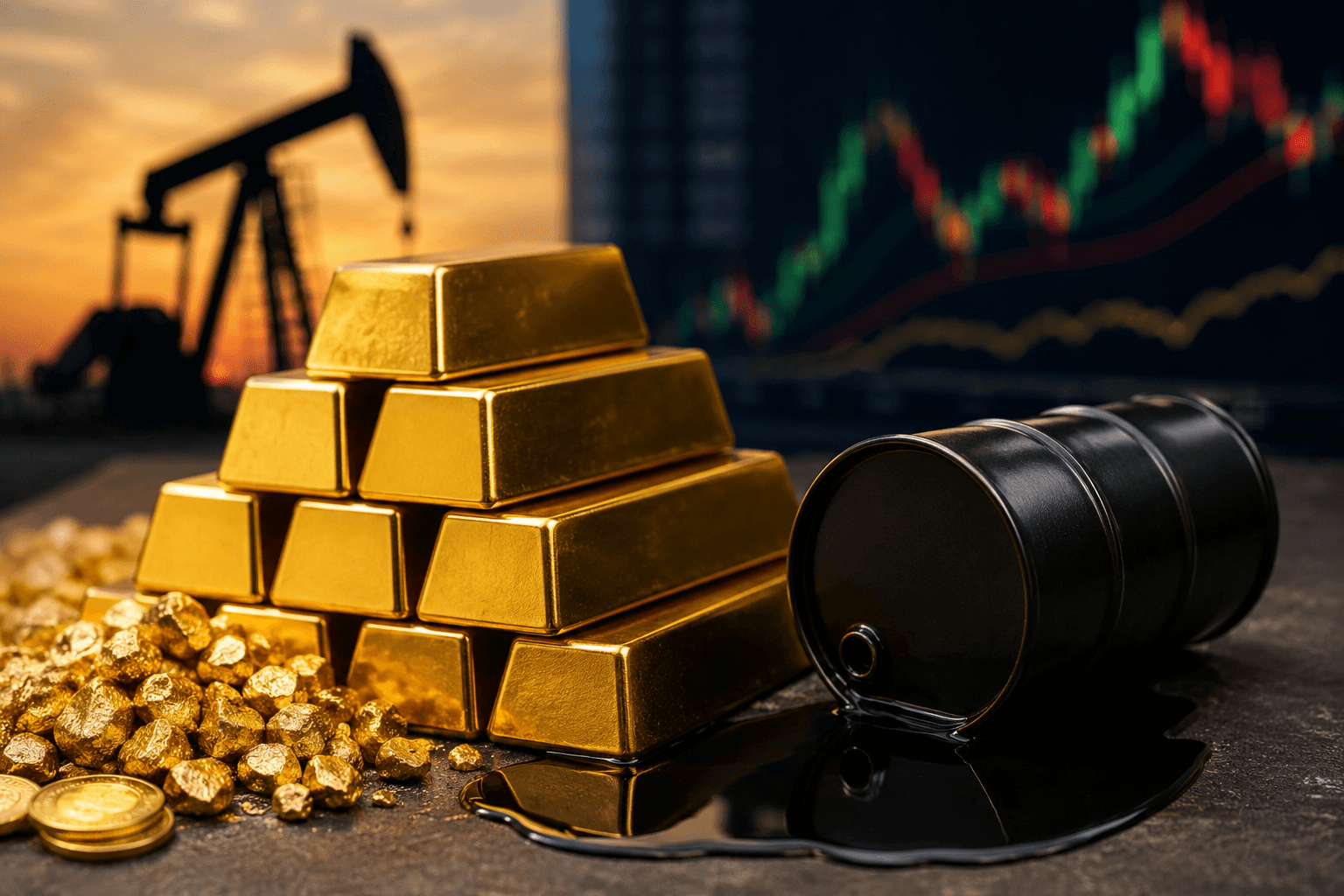 الذهب يرتفع بدعم من تراجع النفط ai
