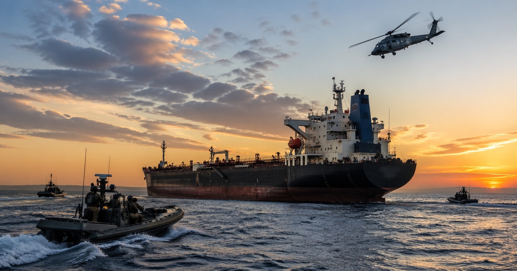 حجز ناقلة نفط في البحر AI