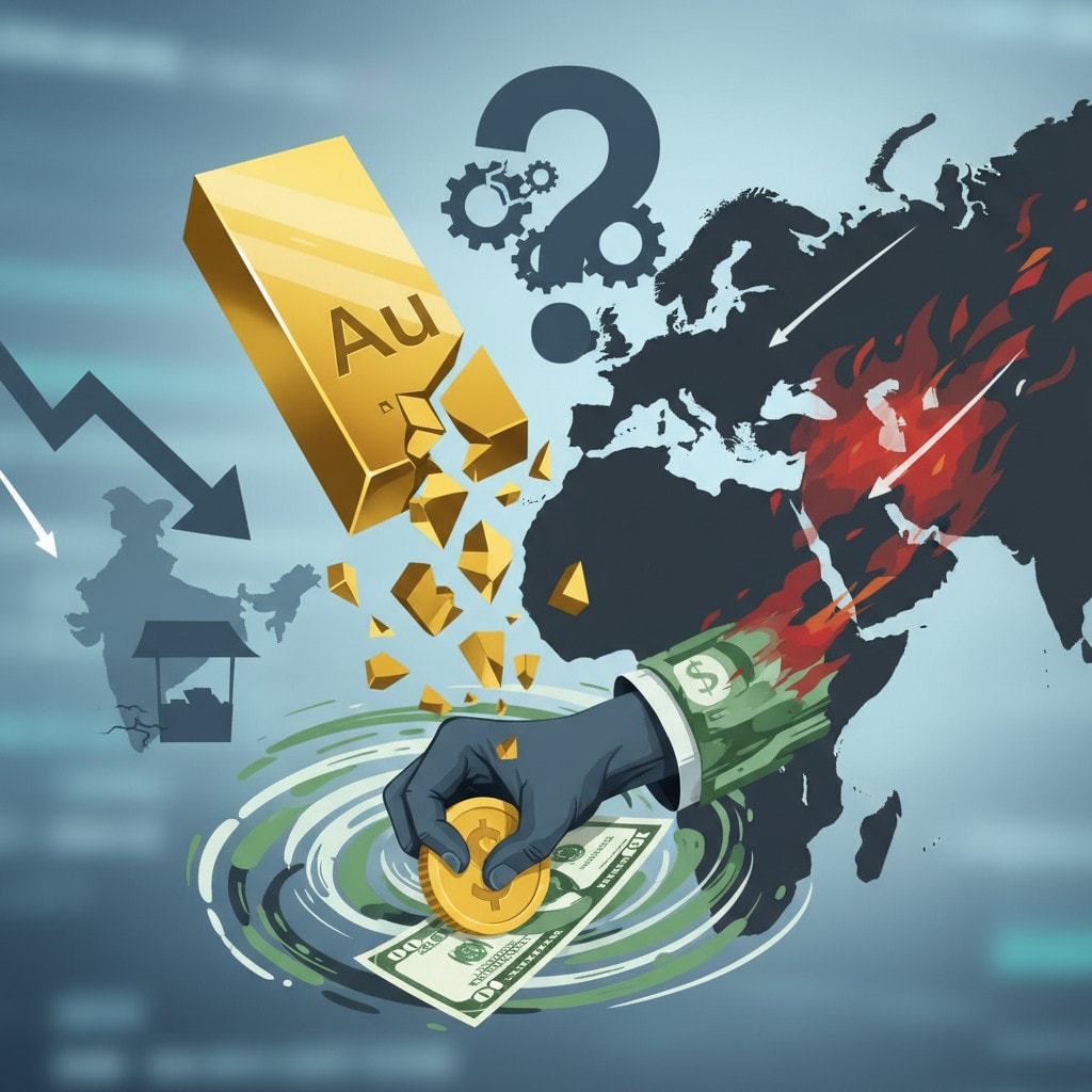 Gold Prices Tumble Amid Dollar Strength and Mideast Tensions