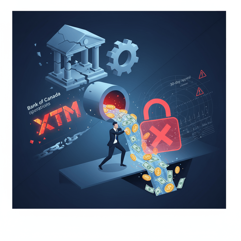 Bank of Canada Halts XTM Operations Amid Fund Shortfall