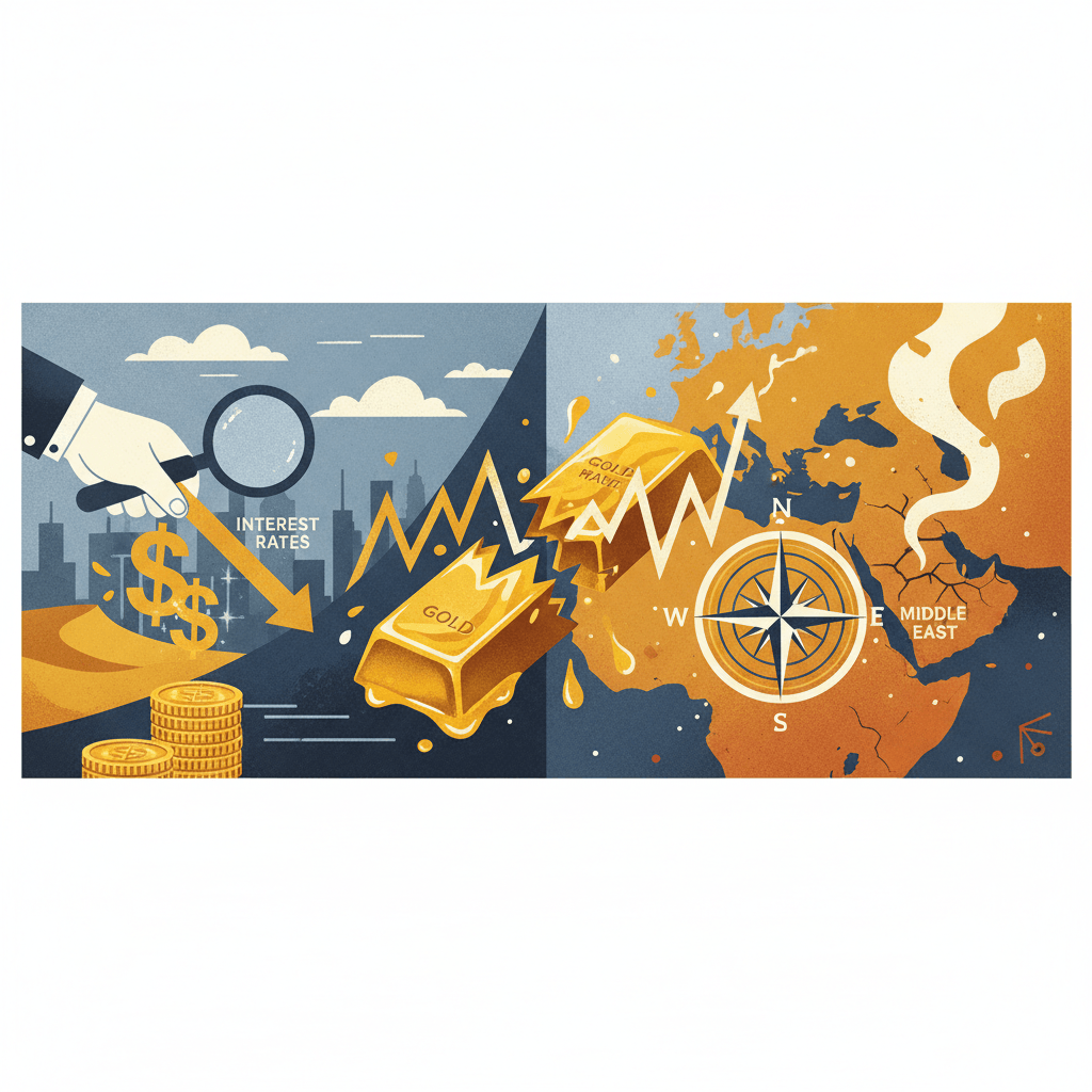 Gold Prices Fluctuate Amid US Interest Rate Speculation and Middle East Tensions