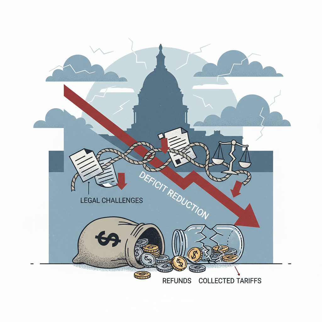 US Budget Deficit Reduction Slows Amid Tariff Uncertainty
