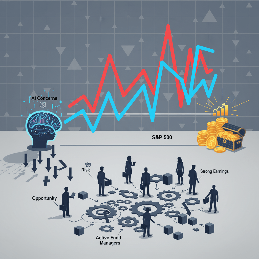 US Stock Market Experiences Extreme Volatility Amid AI Concerns and Strong Earnings