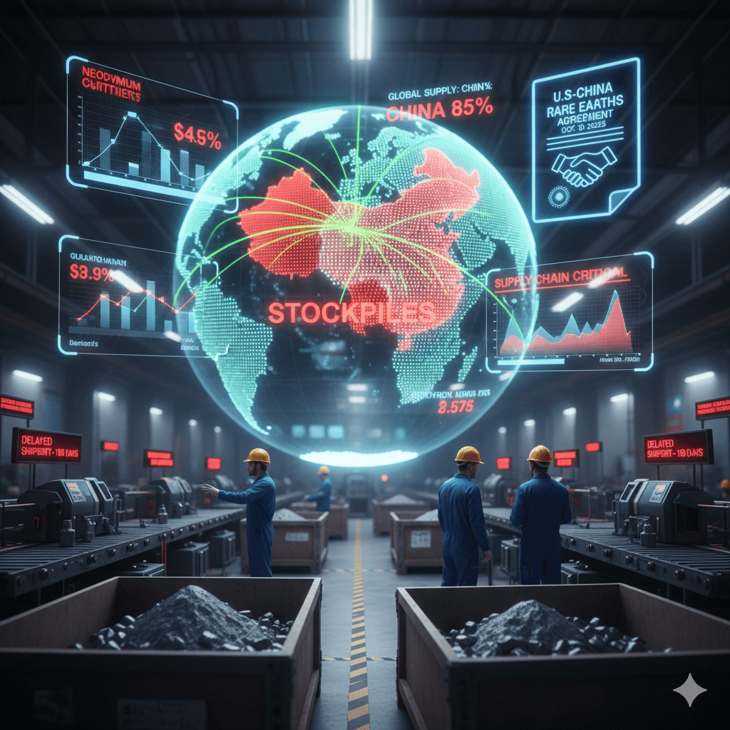 الولايات المتحدة تواجه قيود الصين على المعادن النادرة (Ai)