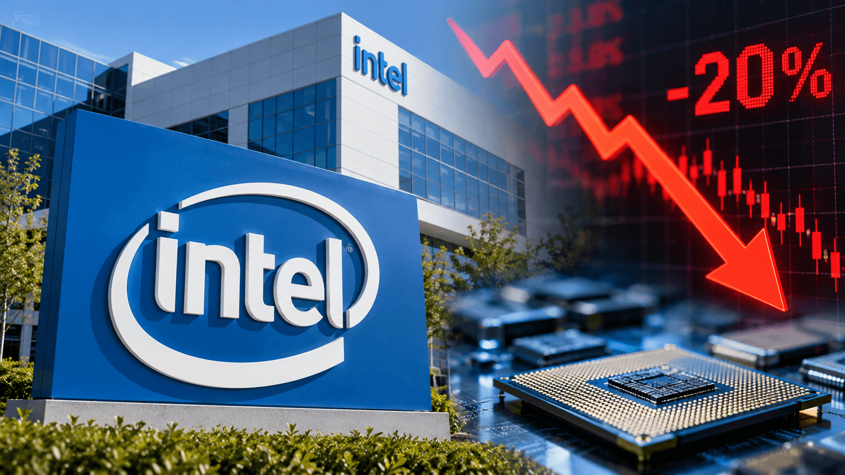 سهم إنتل يهبط 20%-ai