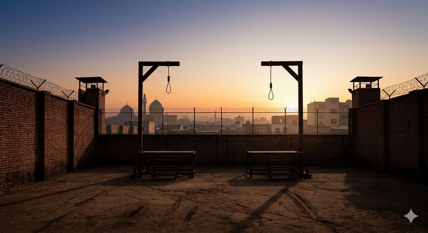ساحة تنفيذ أحكام إعدام في إيران(AI)