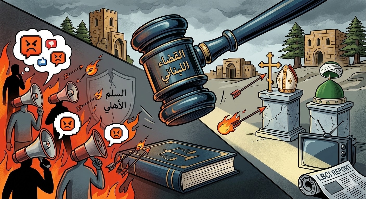 القضاء اللبناني يتحرك لحماية السلم الأهلي_صورة مولدة عبر الذكاء الاصطناعي