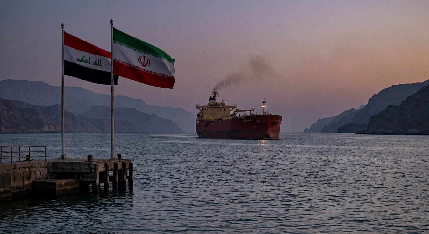 علما إيران و العراق قرب المضيق ai