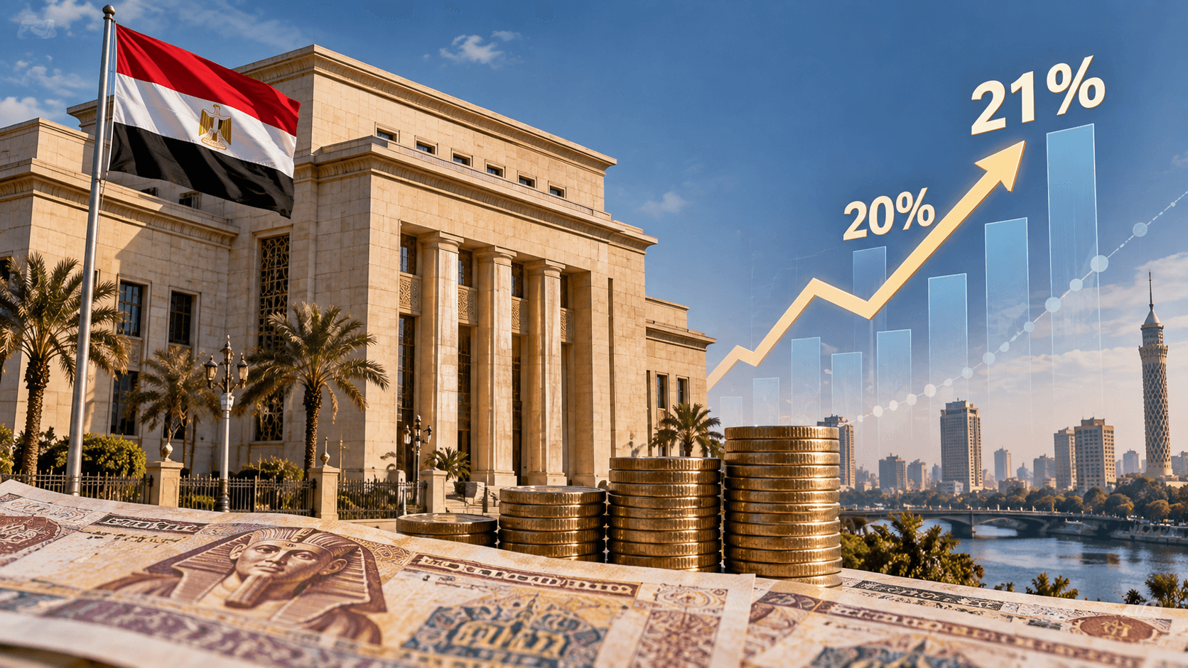 المركزي المصري يرفع أسعار الفائدة-ai