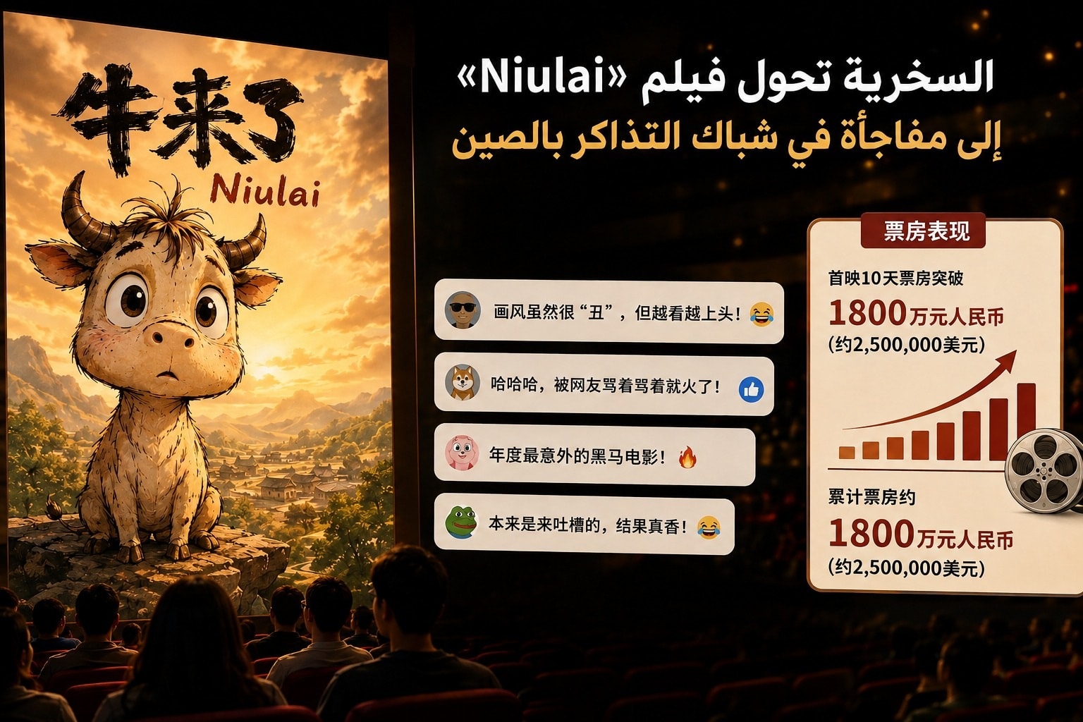 الانتقادات الساخرة والميمات ترفع إيرادات الفيلم إلى نحو 2.5 مليون دولار بعد بداية ضعيفةAi