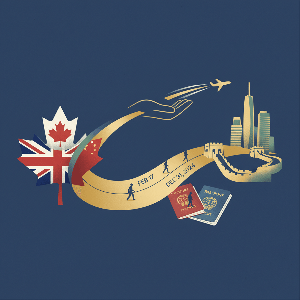 China Suspends Visa Requirements for Canadian and British Citizens