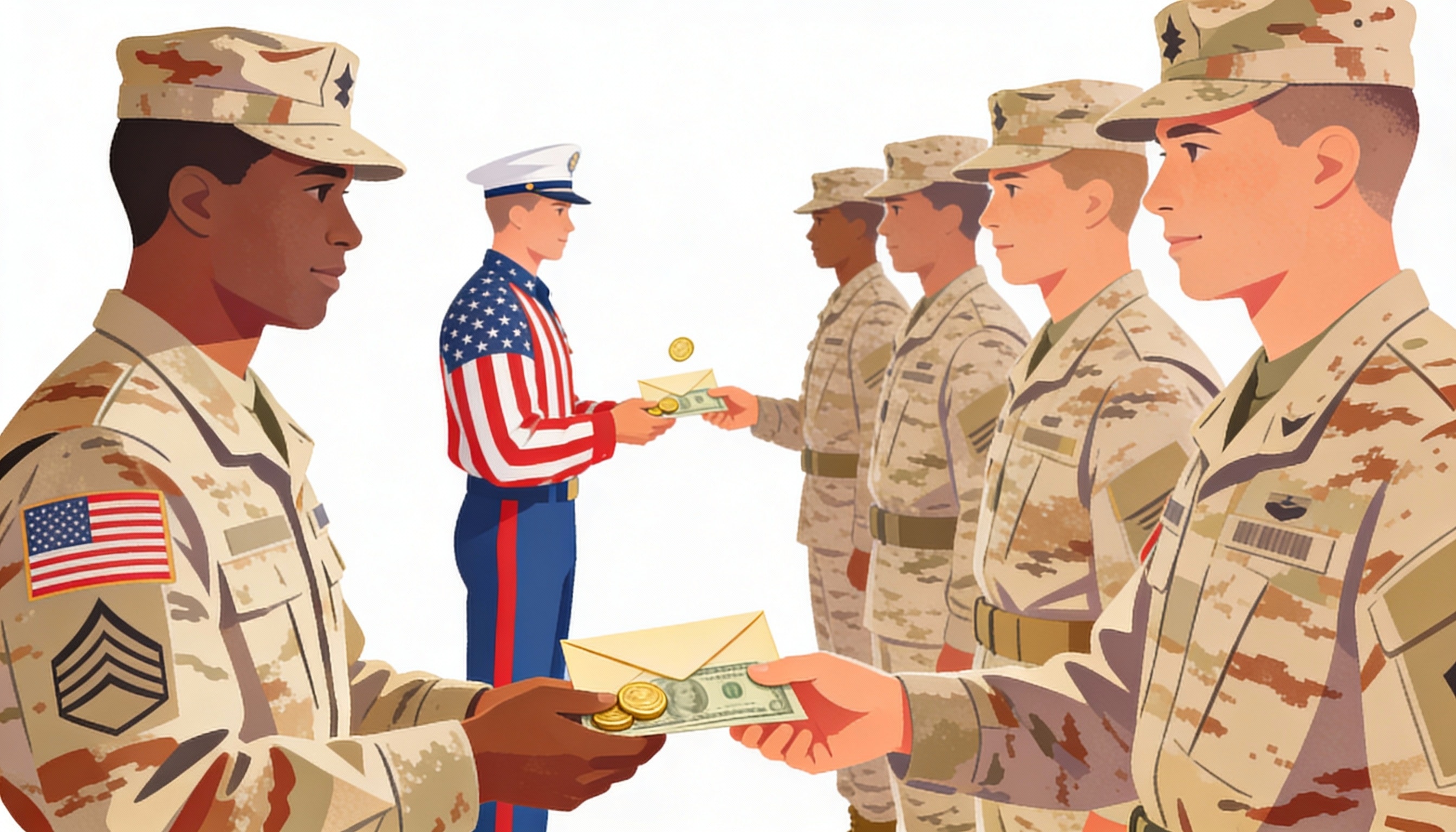 منحة مالية لأفراد الجيش (Ai)
